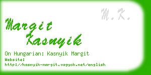 margit kasnyik business card